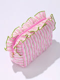 Fancy Large Zip Pouch Pink