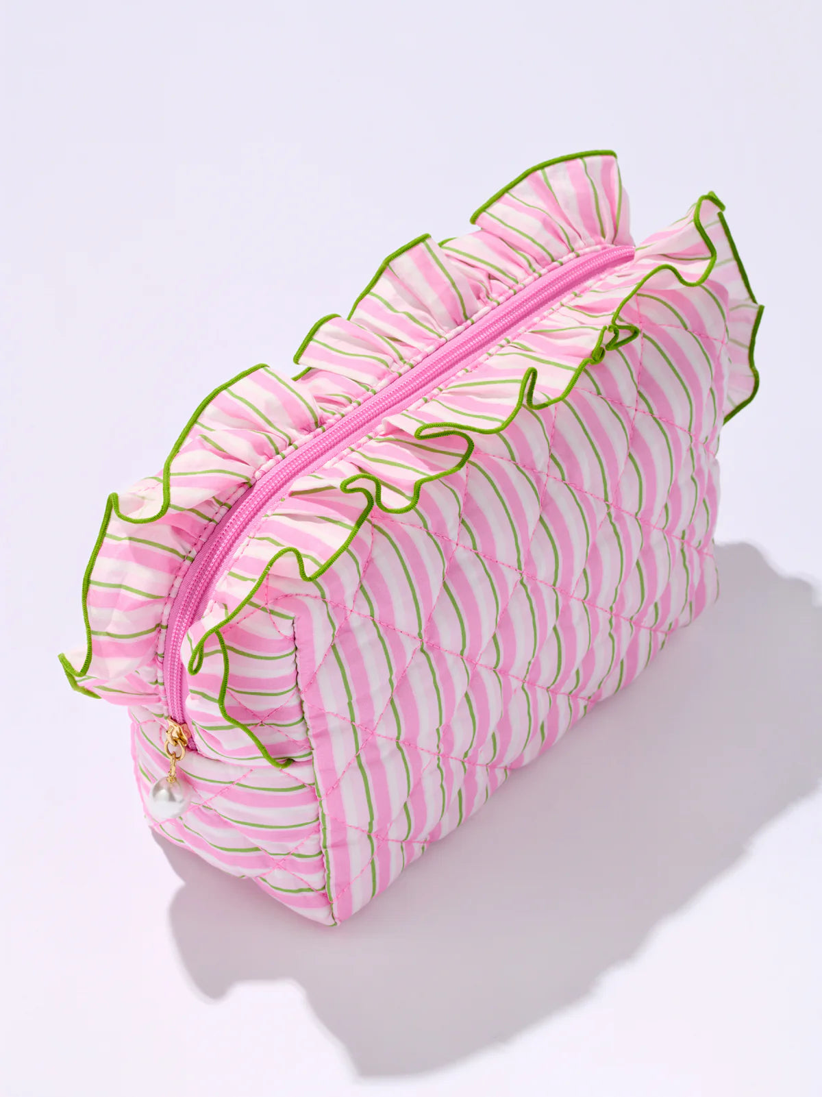 Fancy Large Zip Pouch Pink