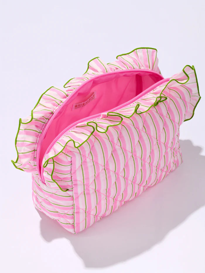 Fancy Large Zip Pouch Pink