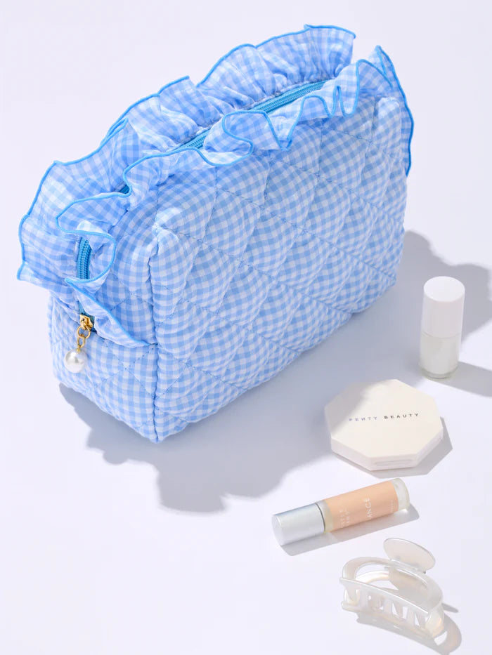 Fancy Large Zip Pouch Sky