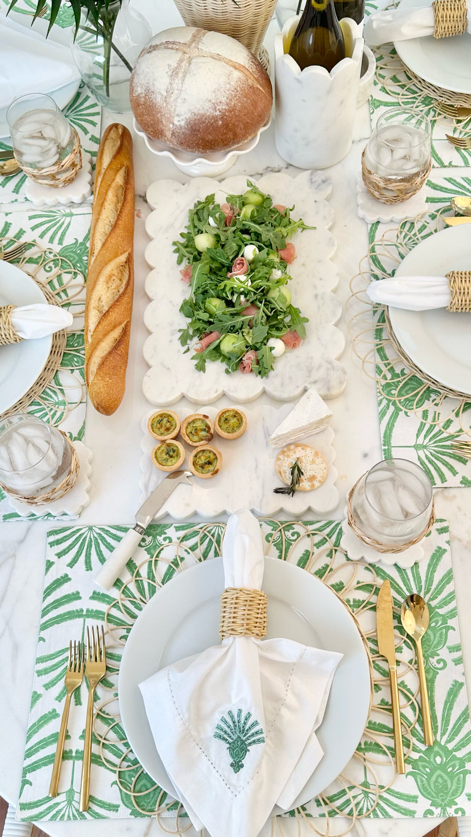 S/6 Deco Palm Placemats