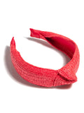 Woven Knotted Headband Red