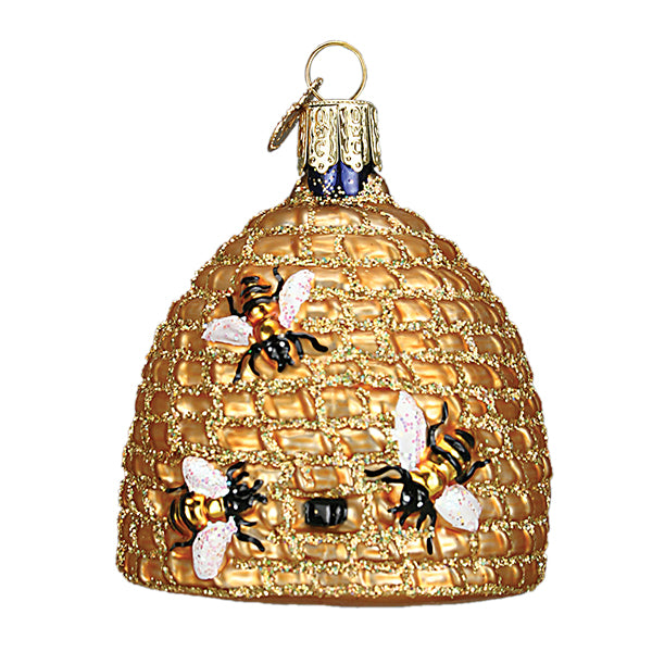 Bee Skep Christmas Ornament