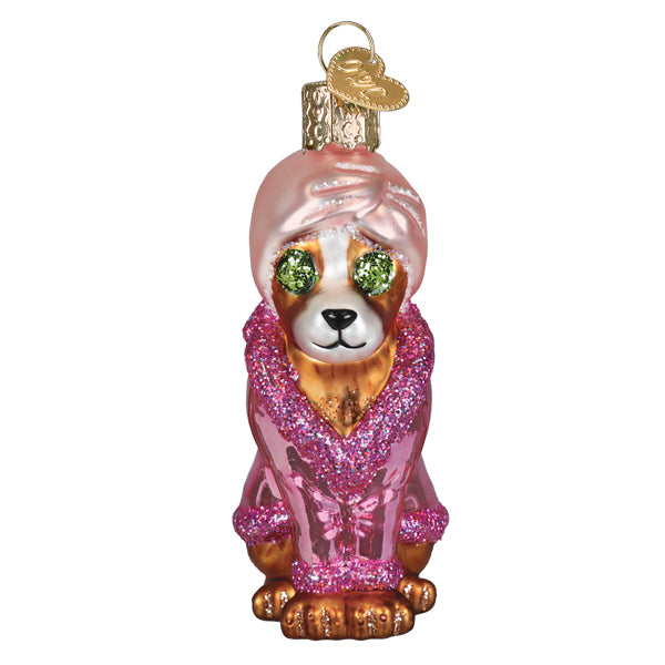 Spa Dog Christmas Ornament