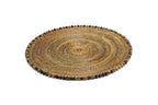 14" Round Placemat with Tortoise, Natural Seed Beads - Set of 4 by Calaisio 