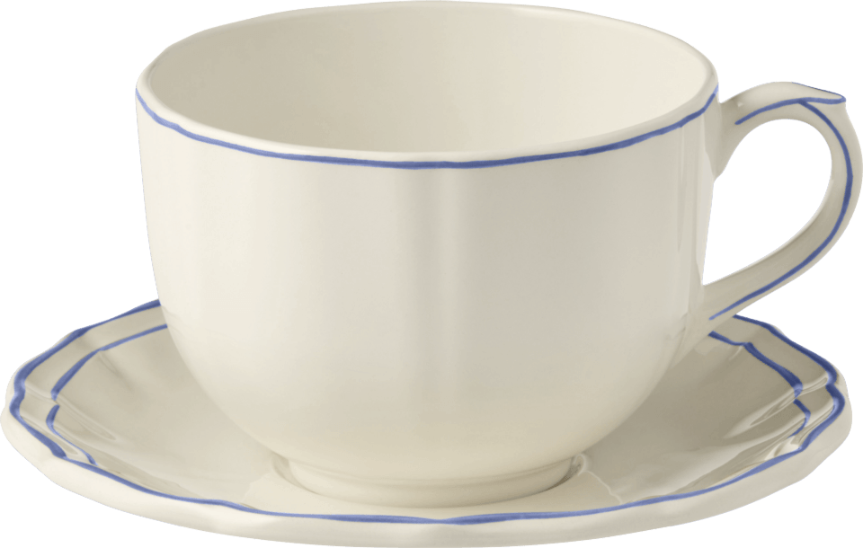 Filet Blue Jumbo Cup & Saucer