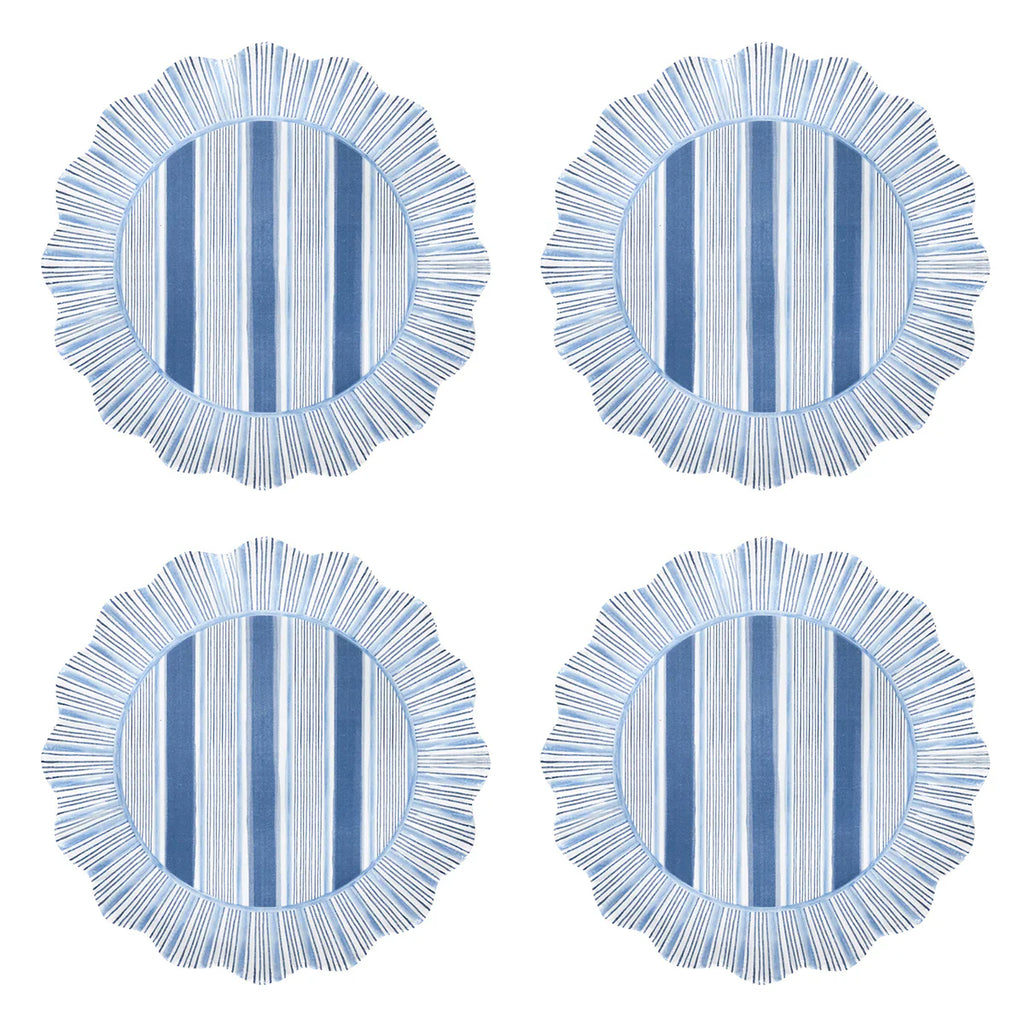 Cabana Stripe Melamine Dessert Plates Set of 4 – Ocean