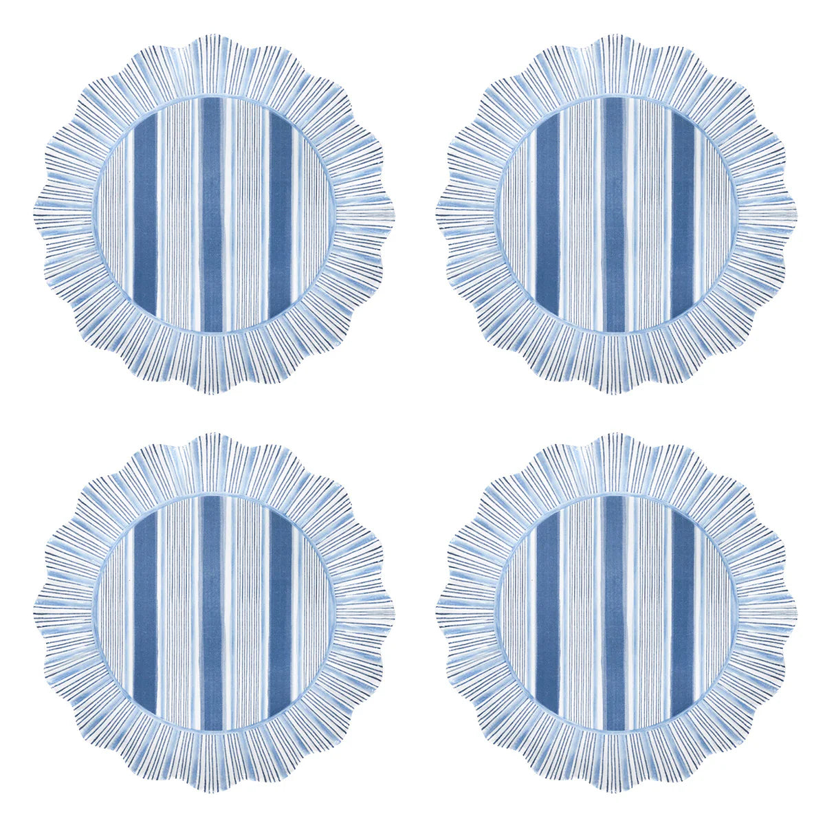 Cabana Stripe Melamine Dessert Plates Set of 4 – Ocean