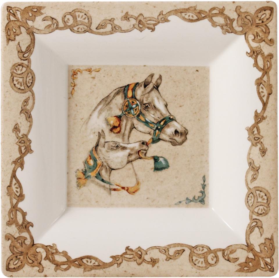 Large Square Candy Tray Chevaux du Vent