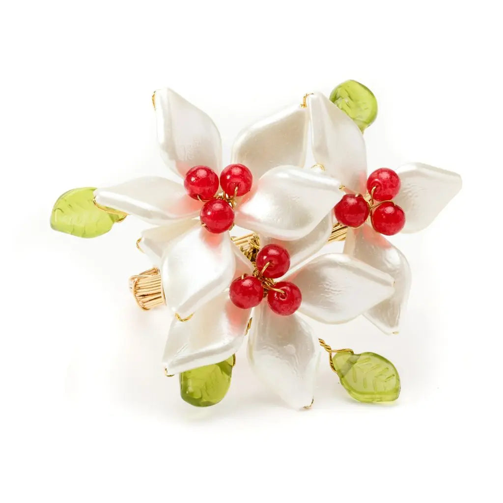 Jasmine Pearl Beaded Napkin Ring – Set of 4