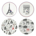 Canape Plates Assorted – Ca C'est Paris (Set of 4)