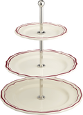 Filet Bordeaux Three-Tier Cake Stand