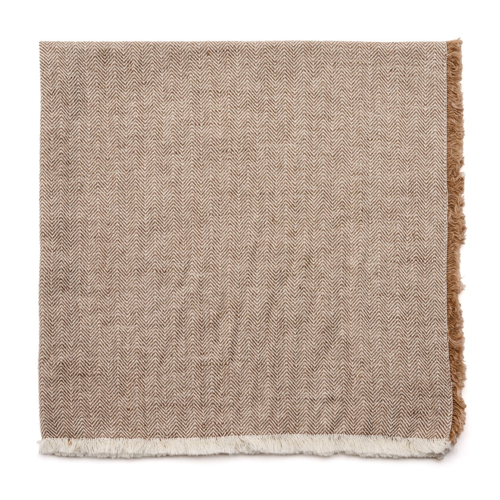 Herringbone Fringe Napkin – Coffee – Set of 4