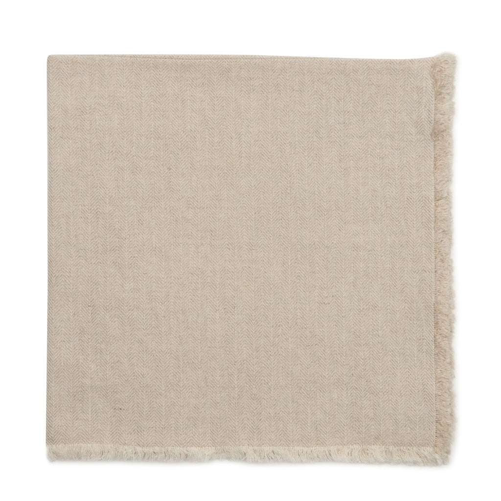 Herringbone Fringe Napkin – Flax – Set of 4