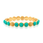 Berry Gem Hinged Bangle Turquoise