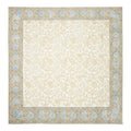 90" x 90" Blue & Brown Chloe Tablecloth