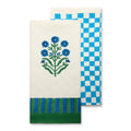 S/2 Monkey Blue & Green Towels