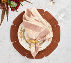 Divot Placemat Brown, Set of 4