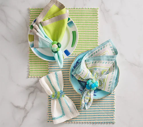 Duet Placemat in Blue/Green