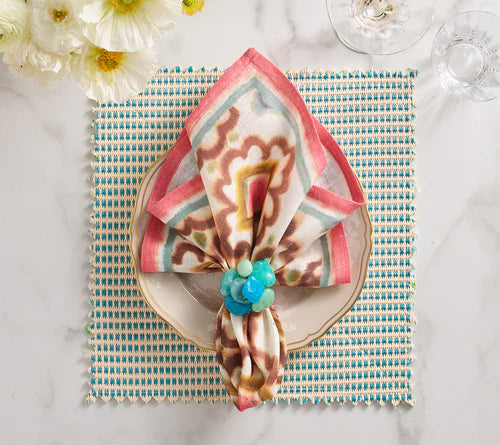 Duet Placemat in Blue/Green