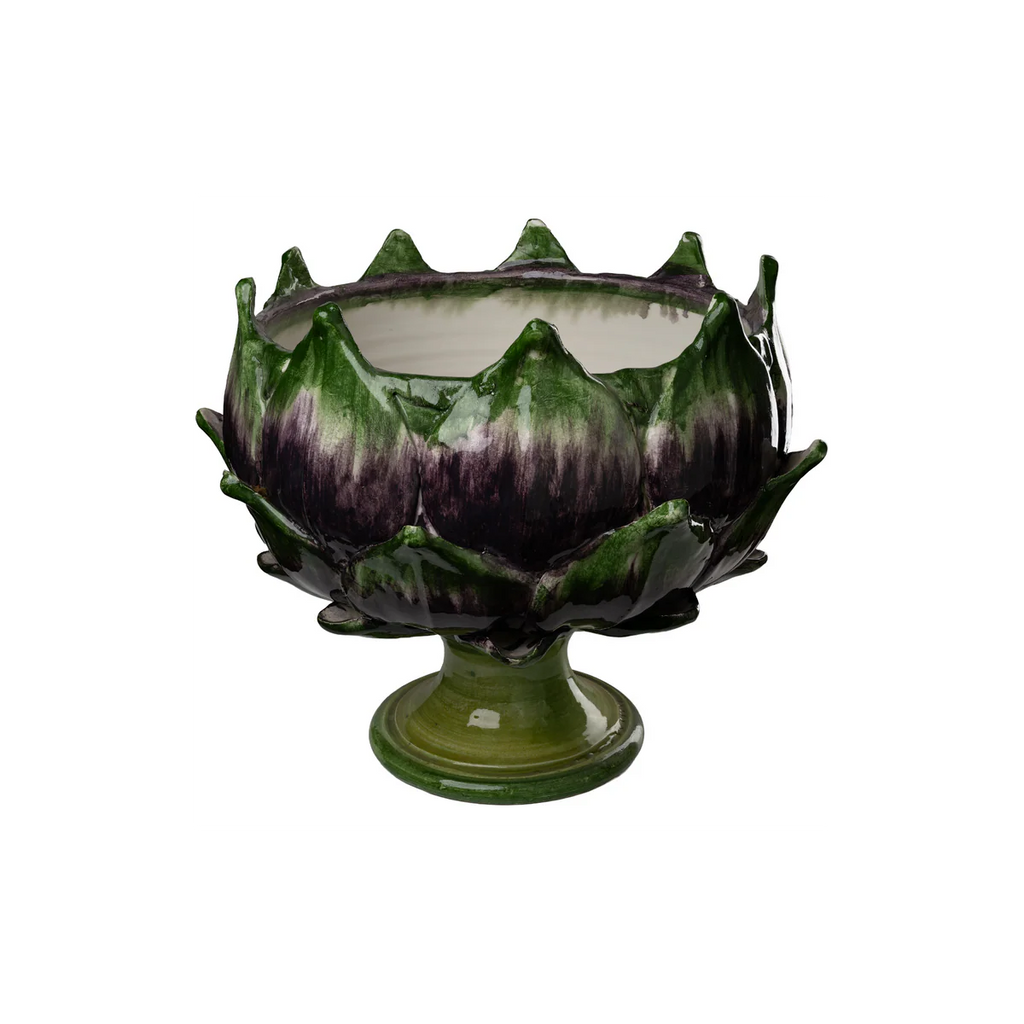 Planter Artichoke Footed Painted