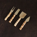 VIDA Bamboo Cheese Set of 4 (Gold & Natural)