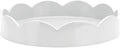 White Round Scallop Tray | Small
