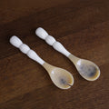 Rio Bubble Salad Servers in White