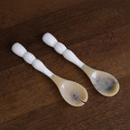 Rio Bubble Salad Servers in White