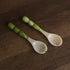 Rio Bubble Salad Servers with Green Handles