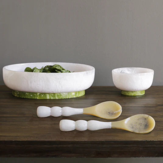 Rio Large Oval Bowl with Green Base