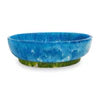 RESIN Rio Large Oval Bowl with Base (Green and Blue)