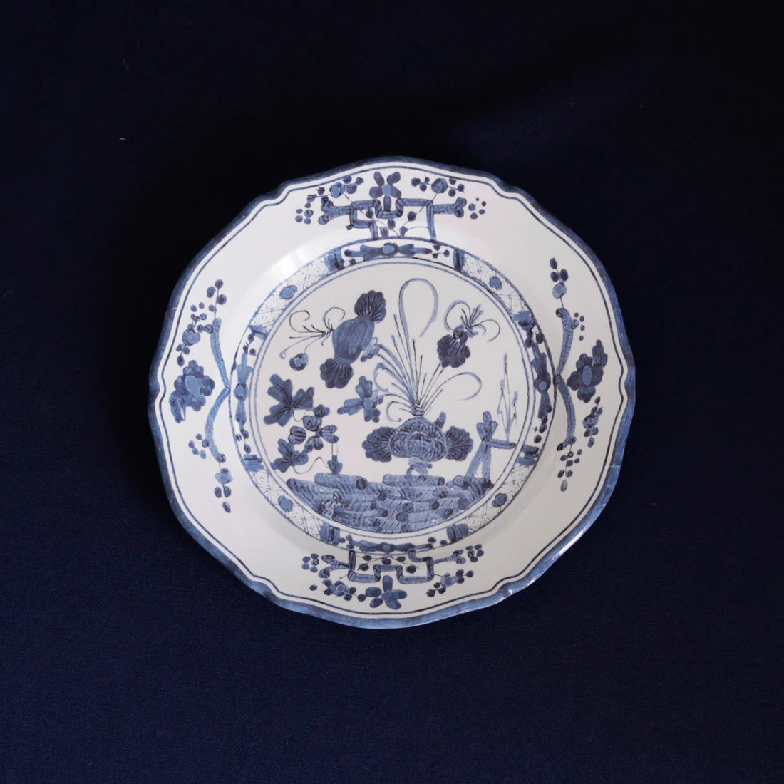 VIDA Faenza Salad Plate Set of 4 in White & Blue