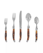 Connoisseur 20-Piece Flatware Set – Tortoise Handle, 18/10 Stainless Steel