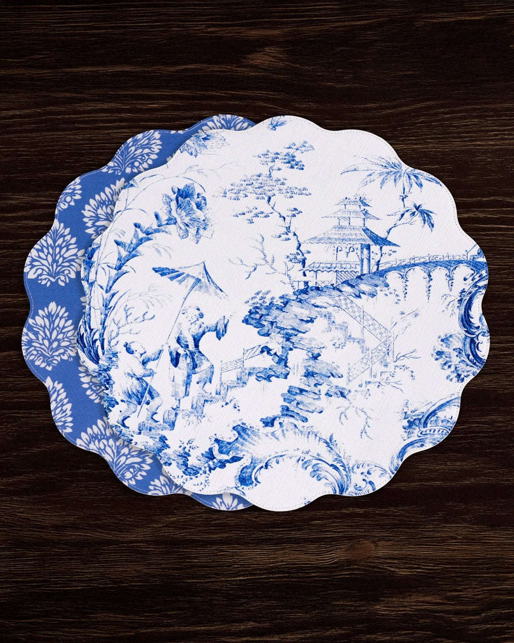 VIDA Regency Chinoiserie Reversible Placemats Set/4