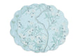 VIDA Chinoiserie Reversible Round Placemats Set of 4 (Light Teal & White)
