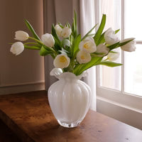 Lg Glass Vento Vase Cream
