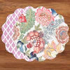 VIDA Eggplant and Pink Reversible Round Placemats Set of 4 (Blue and Pink)