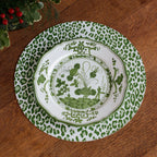 VIDA Faenza 9" Salad Plate Set of 4 (White & Green)