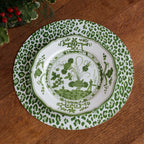 VIDA Faenza 9" Salad Plates (Set of 4, White & Green)