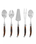 5-Piece Laguiole Tortoise Shell Hostess Set