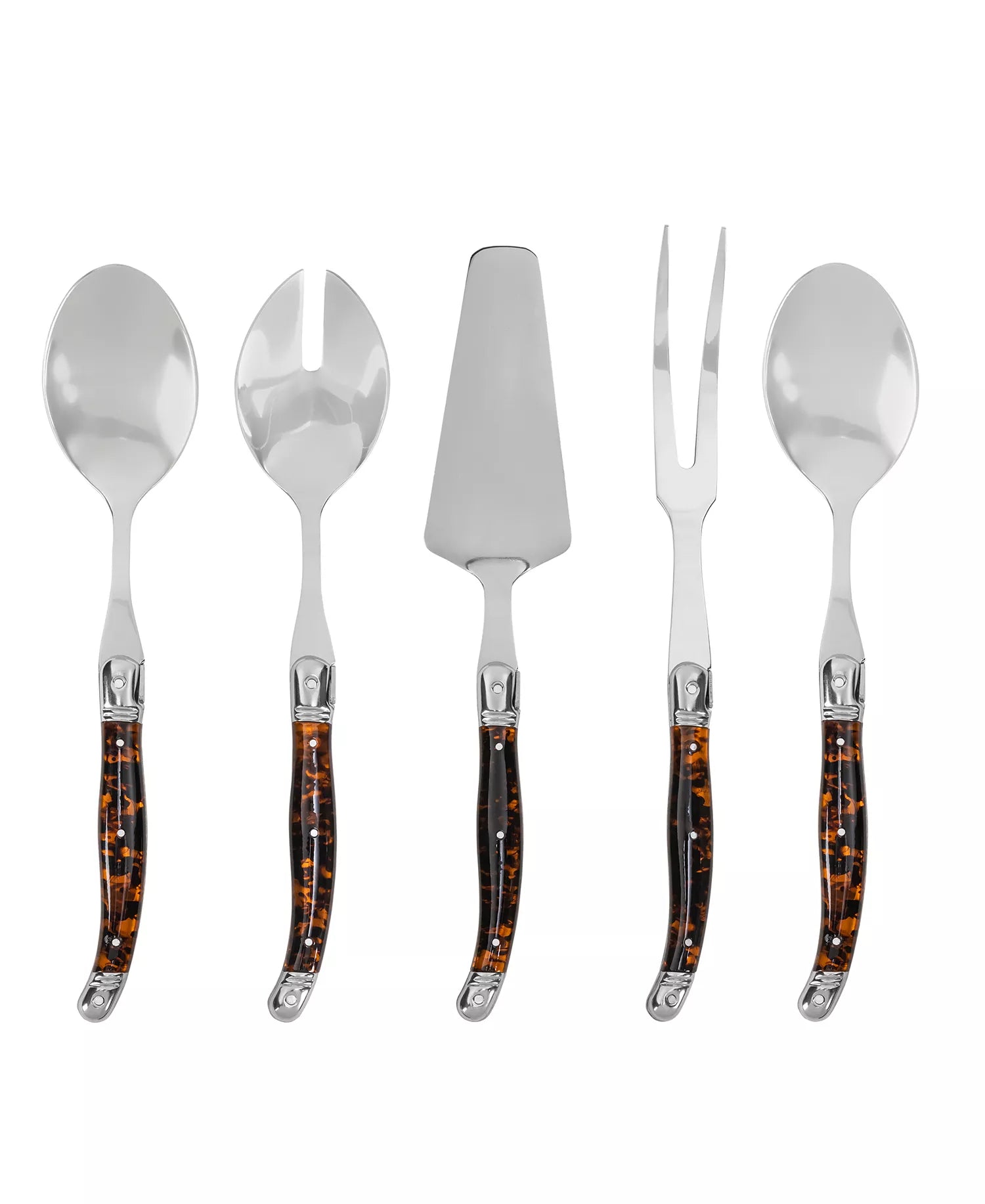 5-Piece Laguiole Tortoise Shell Hostess Set