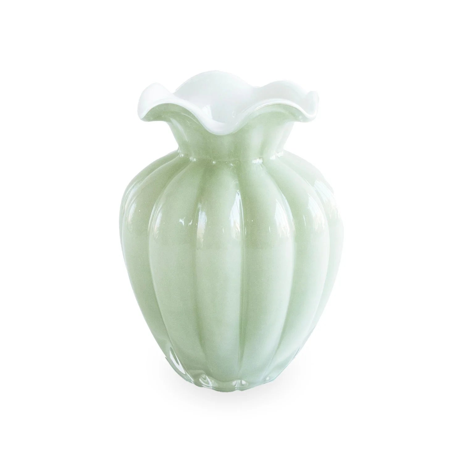 Med Glass Vento Vase Pistachio