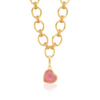 Love Gem Medium Pendant Pink Jade