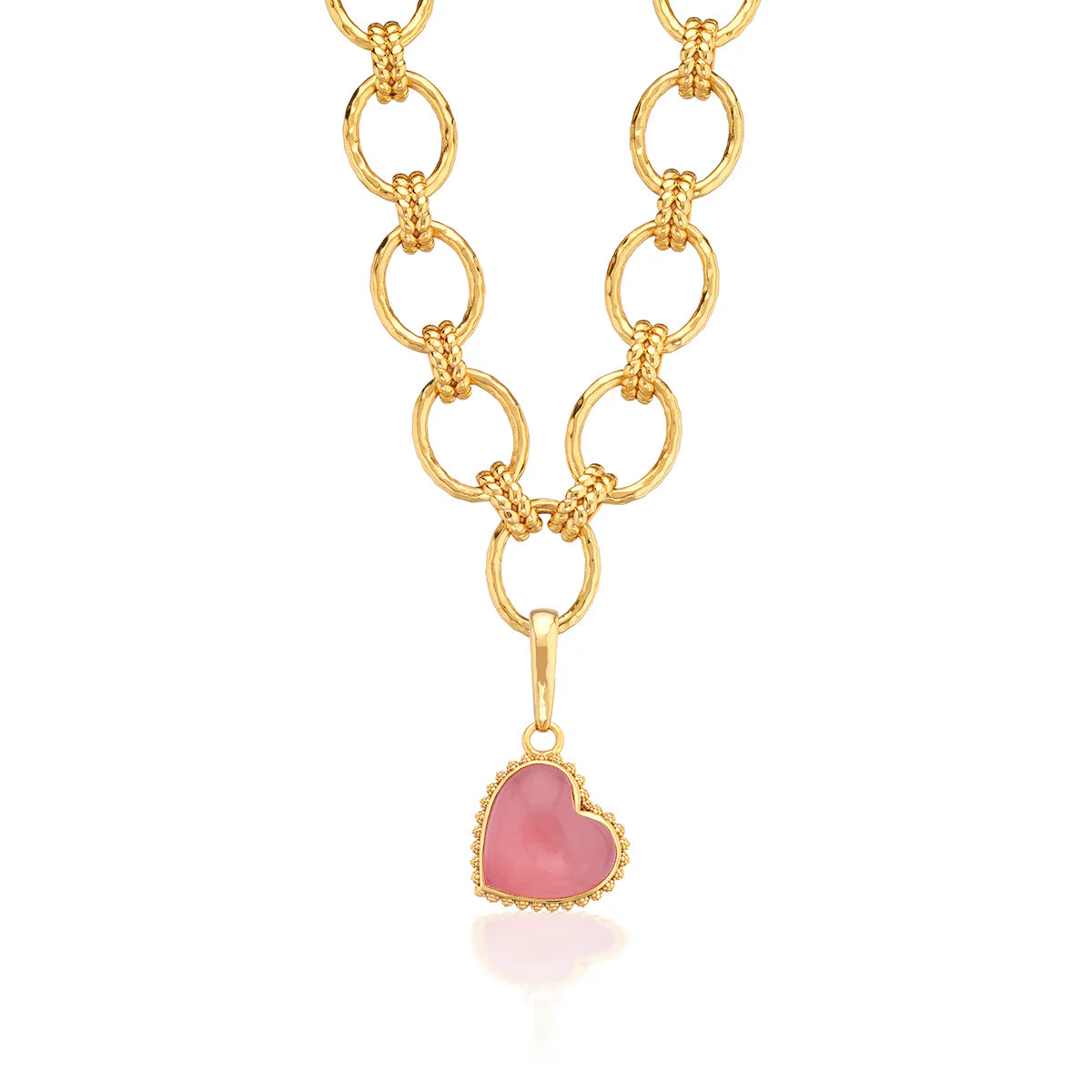 Love Gem Medium Pendant in Pink Jade