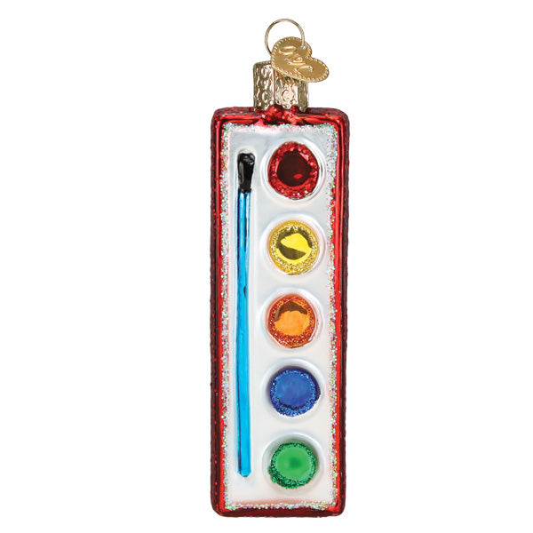 Watercolor Palette Christmas Ornament