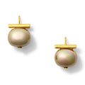 Pebble Pearl Earrings Biscuit