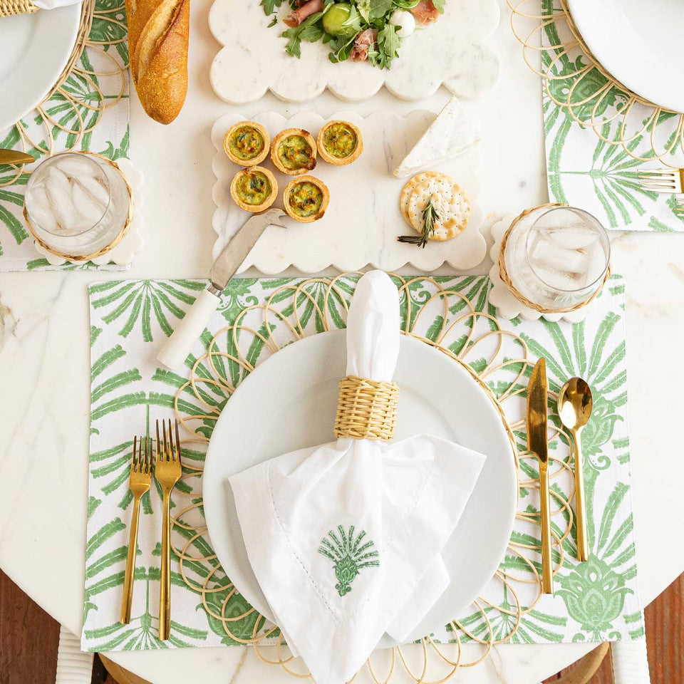S/6 Deco Palm Placemats