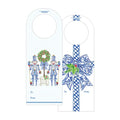 Blue Bow Wine Tag