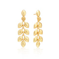 Golden Laurel Dangle Earrings